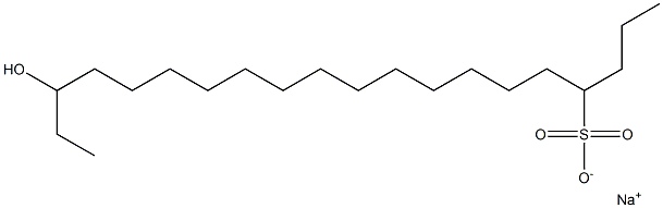 18-Hydroxyicosane-4-sulfonic acid sodium salt 结构式