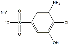 3-Amino-4-chloro-5-hydroxybenzenesulfonic acid sodium salt 结构式