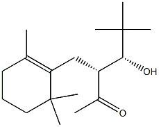 (3R,4R)-5,5-Dimethyl-4-hydroxy-3-[(2,6,6-trimethyl-1-cyclohexenyl)methyl]-2-hexanone 结构式