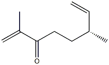 [R,(-)]-2,6-Dimethyl-1,7-octadiene-3-one 结构式