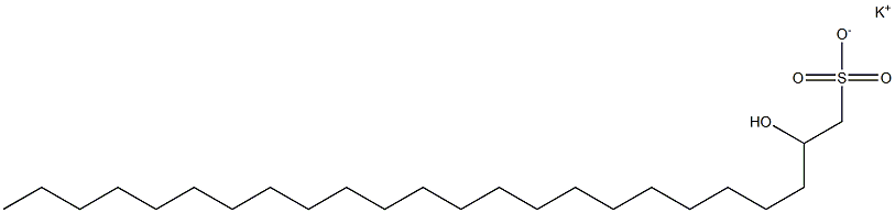 2-Hydroxytetracosane-1-sulfonic acid potassium salt 结构式