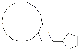 2-Methyl-2-[(tetrahydrofuran)-2-ylmethoxy]-1,4,7,10-tetraoxacyclotridecane 结构式