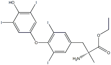 (R)-2-Amino-3-[4-(4-hydroxy-3,5-diiodophenoxy)-3,5-diiodophenyl]-2-methylpropionic acid ethyl ester 结构式