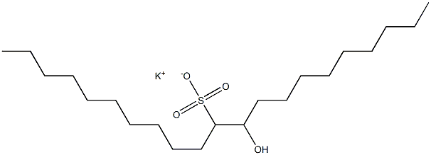 10-Hydroxyhenicosane-11-sulfonic acid potassium salt 结构式