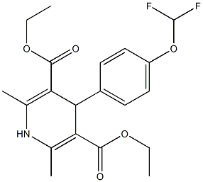 4-[4-(Difluoromethoxy)phenyl]-1,4-dihydro-2,6-dimethyl-3,5-pyridinedicarboxylic acid diethyl ester 结构式