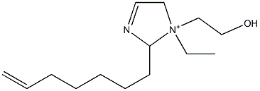 1-Ethyl-2-(6-heptenyl)-1-(2-hydroxyethyl)-3-imidazoline-1-ium 结构式