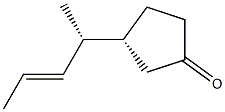(3R)-3-[(1R)-1-Methyl-2-butenyl]cyclopentanone 结构式