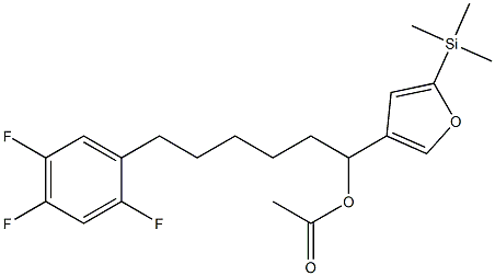 Acetic acid 1-[5-(trimethylsilyl)-3-furyl]-6-(2,4,5-trifluorophenyl)hexyl ester 结构式