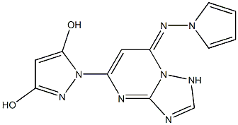 5-(3,5-Dihydroxy-1H-pyrazol-1-yl)-7-pyrrolizino[1,2,4]triazolo[1,5-a]pyrimidine 结构式