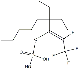 Phosphoric acid diethyl[(E)-1-hexyl-2,3,3,3-tetrafluoro-1-propenyl] ester 结构式