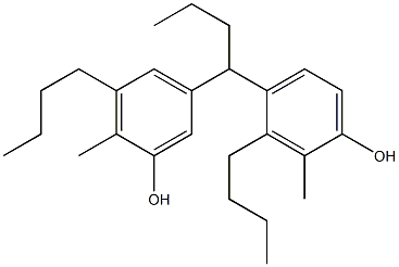 4,5'-Butylidenebis(2-methyl-3-butylphenol) 结构式