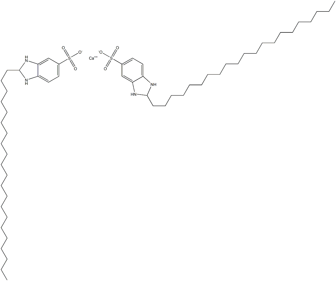 Bis(2,3-dihydro-2-henicosyl-1H-benzimidazole-5-sulfonic acid)calcium salt 结构式