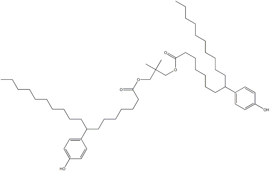 Bis[8-(4-hydroxyphenyl)stearic acid]2,2-dimethylpropane-1,3-diyl ester 结构式