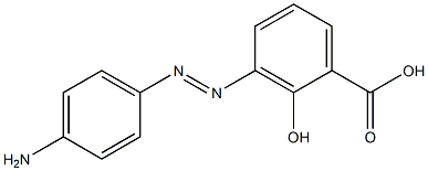 4'-Aminophenylazo-2-hydroxybenzoic acid 结构式