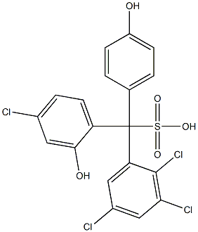 (4-Chloro-2-hydroxyphenyl)(2,3,5-trichlorophenyl)(4-hydroxyphenyl)methanesulfonic acid 结构式