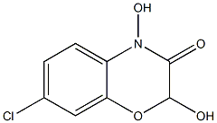 3,4-Dihydro-7-chloro-2,4-dihydroxy-2H-1,4-benzoxazin-3-one 结构式
