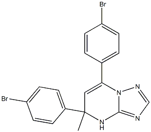 4,5-Dihydro-5-methyl-5,7-bis(4-bromophenyl)[1,2,4]triazolo[1,5-a]pyrimidine 结构式