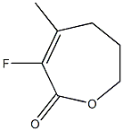 3-Fluoro-4-methyl-1-oxacyclohepta-3-en-2-one 结构式