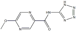 5-Methoxy-N-(1H-tetrazol-5-yl)pyrazine-2-carboxamide 结构式