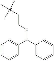 2-(Diphenylmethoxy)-N,N,N-trimethylethanaminium 结构式