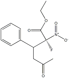 (2R)-2-Fluoro-2-nitro-5-oxo-3-phenylhexanoic acid ethyl ester 结构式