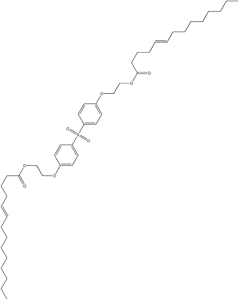 Bis[4-[2-(5-tetradecenoyloxy)ethoxy]phenyl] sulfone 结构式