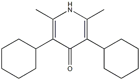 2,6-Dimethyl-3,5-dicyclohexylpyridin-4(1H)-one 结构式