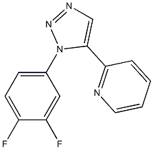 1-(3,4-Difluorophenyl)-5-(2-pyridyl)-1H-1,2,3-triazole 结构式