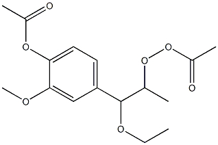 Peracetic acid [1-methyl-2-ethoxy-2-(3-methoxy-4-acetoxyphenyl)ethyl] ester 结构式