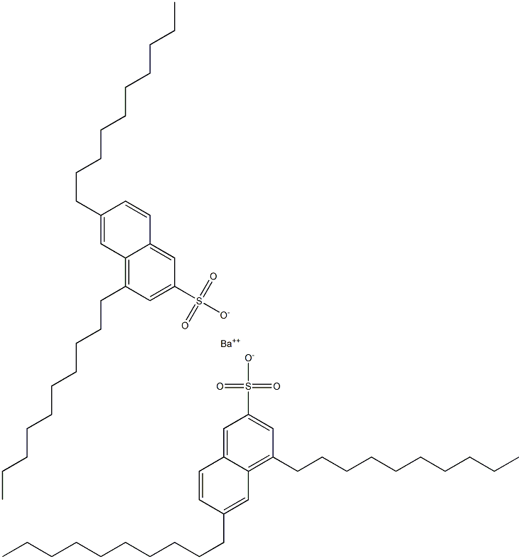 Bis(4,6-didecyl-2-naphthalenesulfonic acid)barium salt 结构式