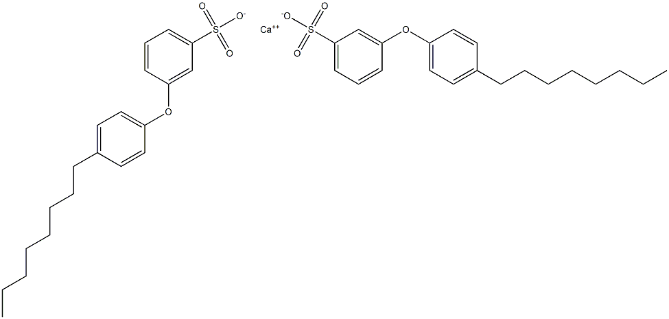 Bis[3-(4-octylphenoxy)benzenesulfonic acid]calcium salt 结构式