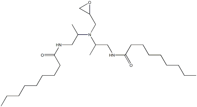 N,N'-[(Oxiran-2-ylmethylimino)bis(2-methyl-2,1-ethanediyl)]bis(nonanamide) 结构式