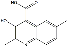 2,6-Dimethyl-3-hydroxyquinoline-4-carboxylic acid 结构式