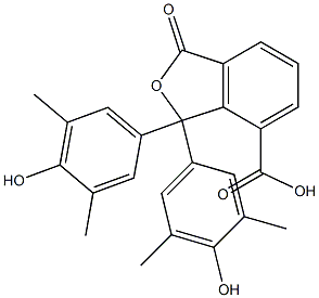 1,3-Dihydro-1,1-bis(4-hydroxy-3,5-dimethylphenyl)-3-oxoisobenzofuran-7-carboxylic acid 结构式