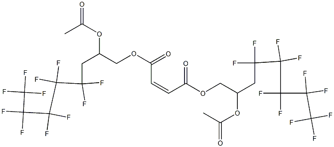 Maleic acid bis(2-acetyloxy-4,4,5,5,6,6,7,7,8,8,8-undecafluorooctyl) ester 结构式