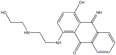 1-[2-(2-Hydroxyethylamino)ethylamino]-4-hydroxy-10-iminoanthracen-9(10H)-one 结构式