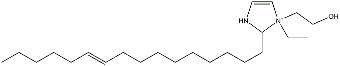 1-Ethyl-2-(10-hexadecenyl)-1-(2-hydroxyethyl)-4-imidazoline-1-ium 结构式