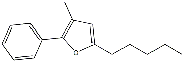 2-Phenyl-3-methyl-5-pentylfuran 结构式
