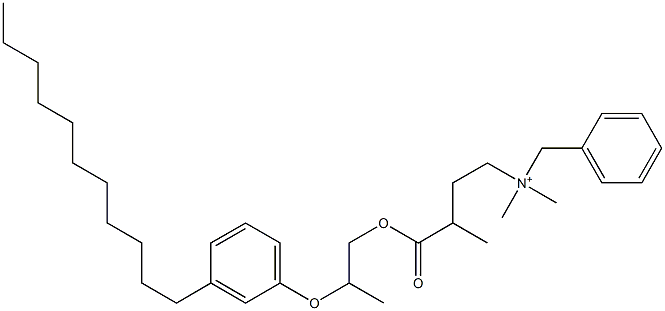 N,N-Dimethyl-N-benzyl-N-[3-[[2-(3-undecylphenyloxy)propyl]oxycarbonyl]butyl]aminium 结构式