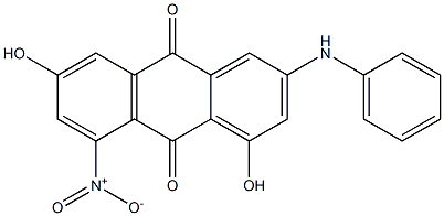 2-Anilino-4,7-dihydroxy-5-nitroanthraquinone 结构式