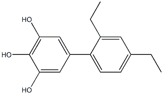 5-(2,4-Diethylphenyl)benzene-1,2,3-triol 结构式