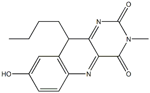 3-Methyl-10-butyl-8-hydroxypyrimido[5,4-b]quinoline-2,4(3H,10H)-dione 结构式