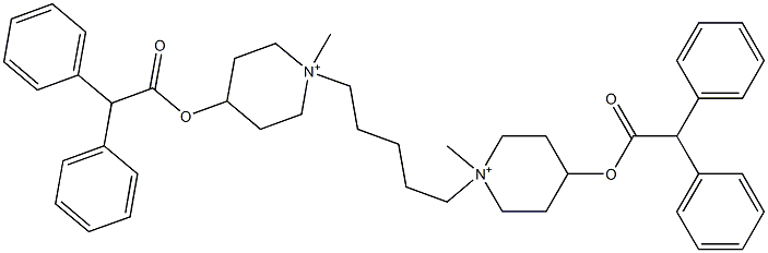 1,1'-Pentamethylenebis[1-methyl-4-(diphenylacetoxy)piperidinium] 结构式