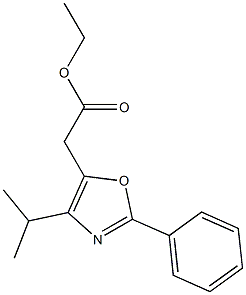 2-Phenyl-4-isopropyloxazole-5-acetic acid ethyl ester 结构式