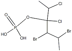 Phosphoric acid hydrogen (1,2-dibromopropyl)(1,2-dichloropropyl) ester 结构式