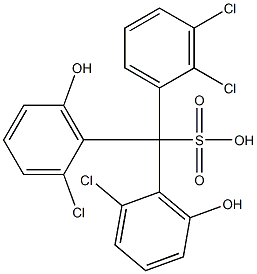 (2,3-Dichlorophenyl)bis(2-chloro-6-hydroxyphenyl)methanesulfonic acid 结构式