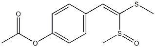 Acetic acid p-[2-methylsulfinyl-2-(methylthio)vinyl]phenyl ester 结构式