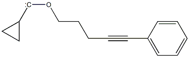 Cyclopropyl 5-phenyl-4-pentynyloxycarbene 结构式