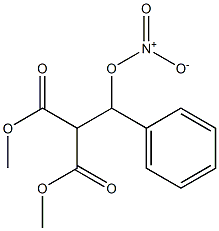 2,2-Bis(methoxycarbonyl)-1-(phenyl)ethanol nitrate 结构式