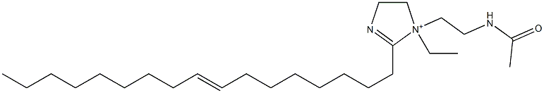 1-[2-(Acetylamino)ethyl]-1-ethyl-2-(8-heptadecenyl)-2-imidazoline-1-ium 结构式